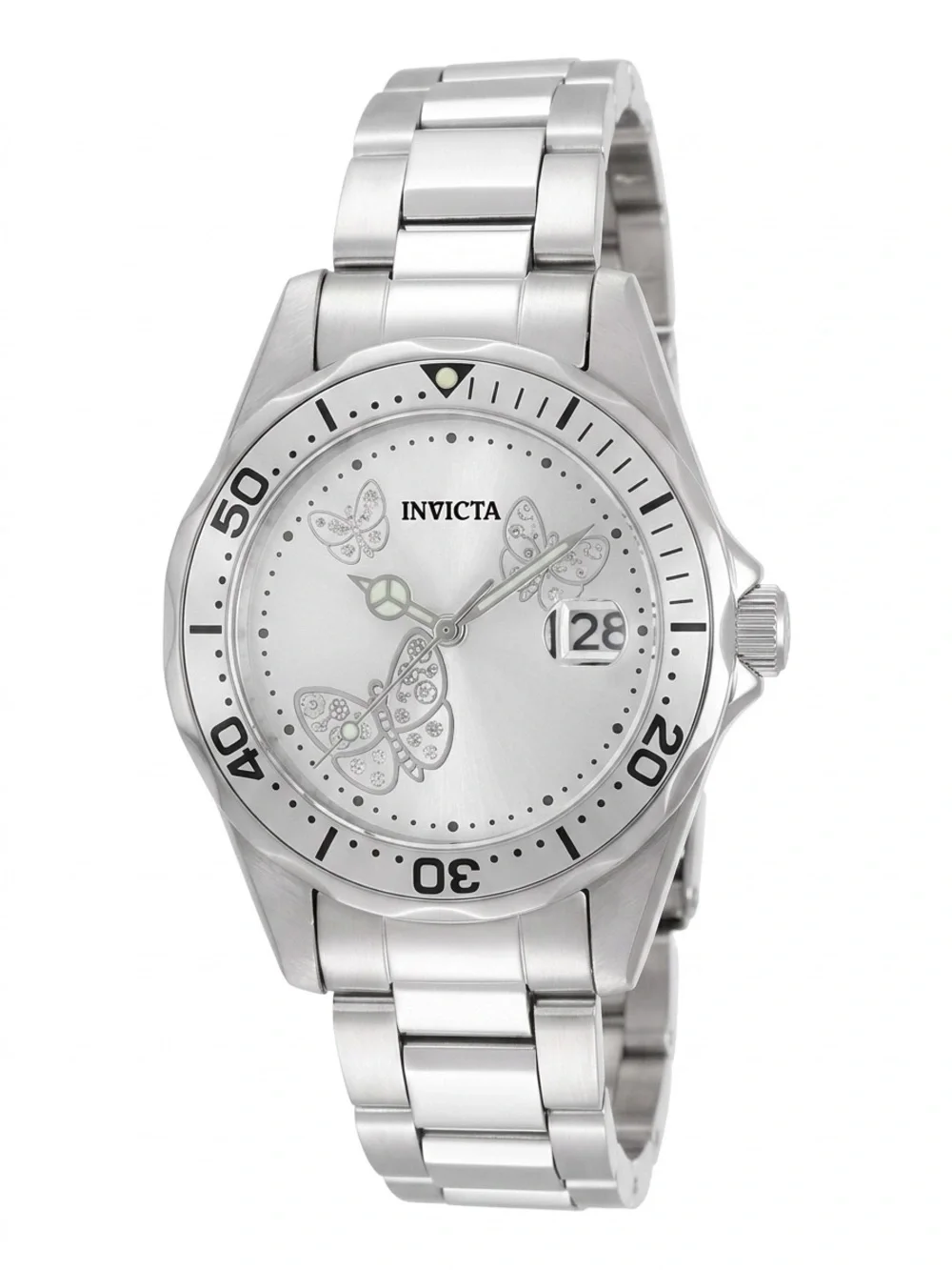 Invicta Angel Women's Watch - 38mm, Steel Silver Butterfly (ZG-12503)